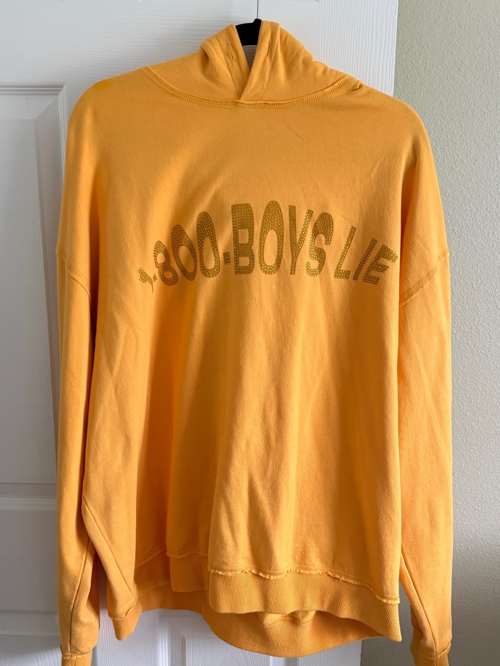 Yellow Hoodie Sweatshirt - 1-800-BOYS LIE